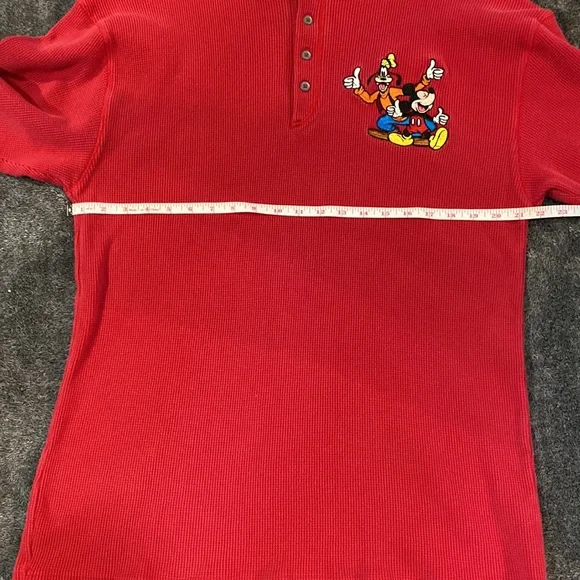 Disney Store over sized thermal‎ embroidered Mickey and Goofy pajama top medium - Picture 4 of 6